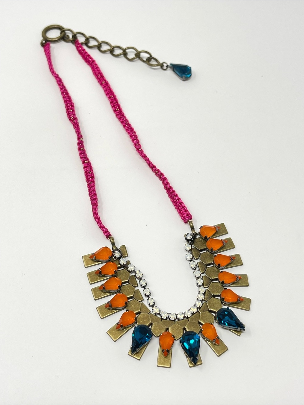 New Anthropologie Statement Bib Beaded Necklace - Picture 1 of 4